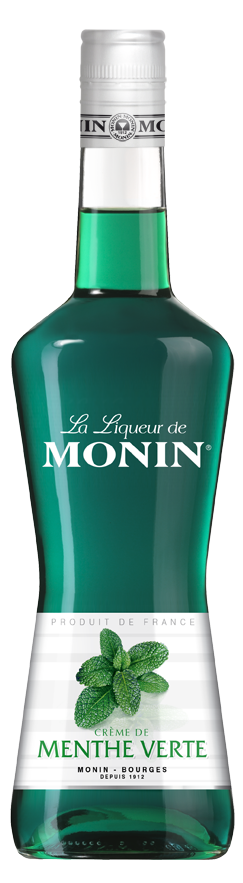 MONIN Green Mint liqueur bottle