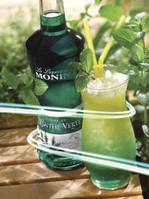 MONIN Green Mint liqueur ambiant