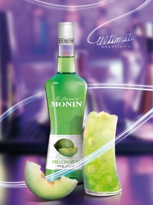MONIN Green Melon liqueur ambiant